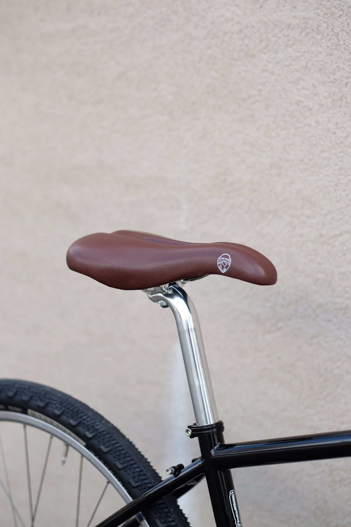 Steve Potts Chinook Saddle - 150mm Width (Steel Rails